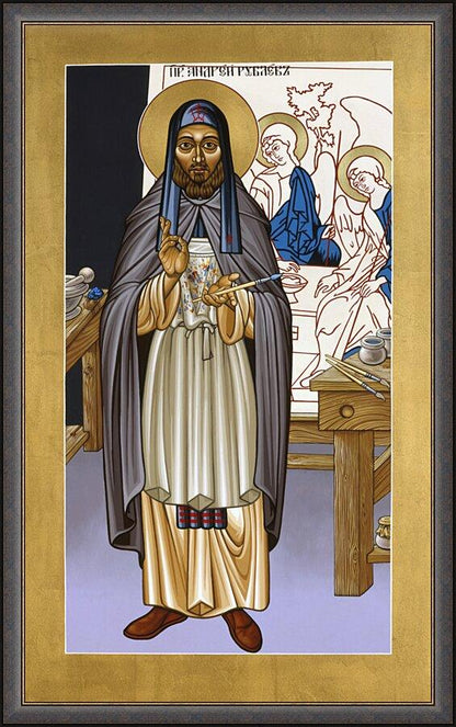 Wall Frame Espresso - St. Andrei Rublev by Lewis Williams, OFS - Trinity Stores
