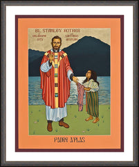 Wall Frame Espresso - Bl. Stanley Rother by L. Williams