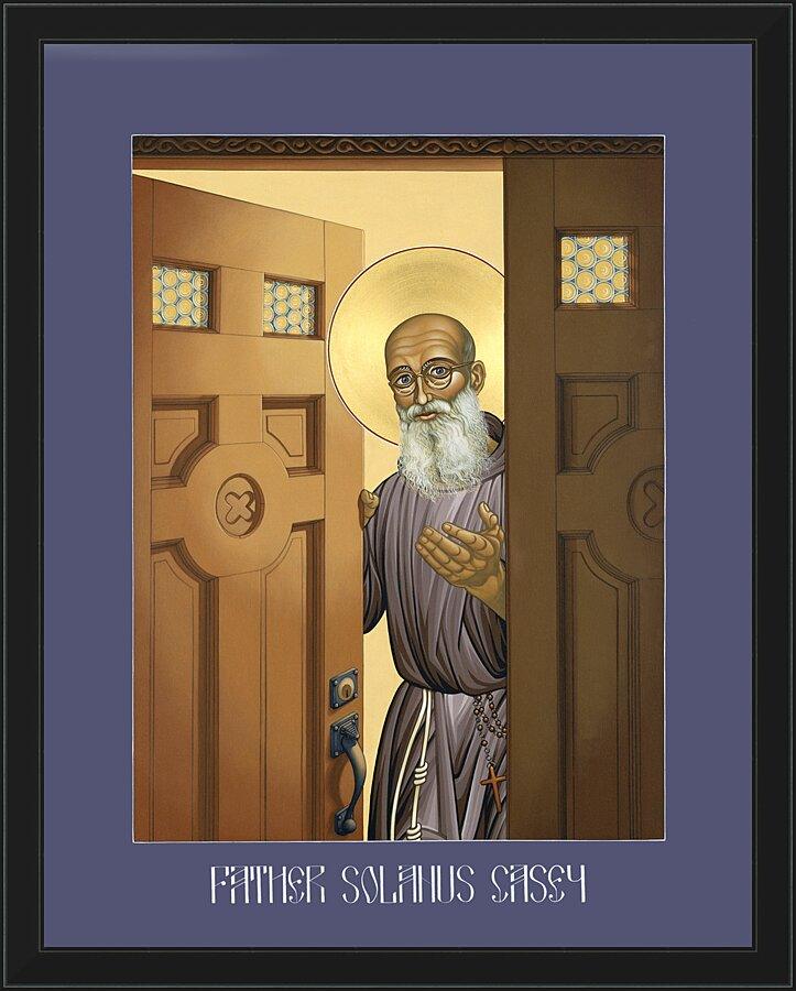 Wall Frame Black - Bl. Solanus Casey by Lewis Williams, OFS - Trinity Stores