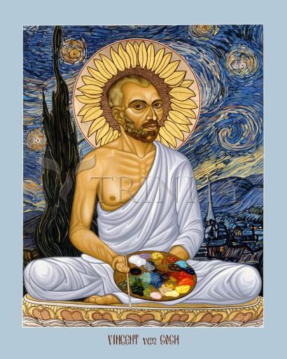 Wall Frame Espresso, Matted - Vincent van Gogh: Starry Night by Lewis Williams, OFS - Trinity Stores