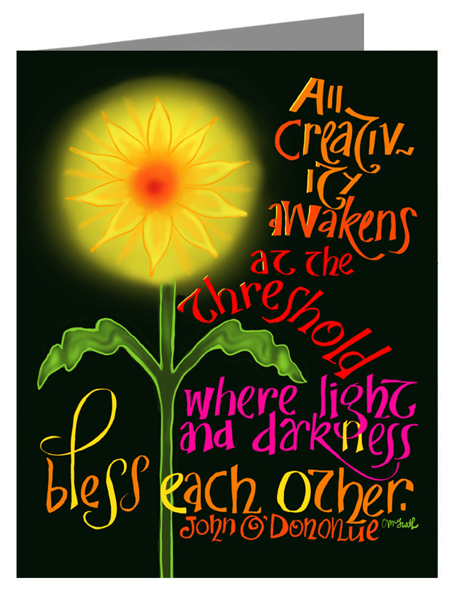 All Creativity Awakens - Custom Text Note Card