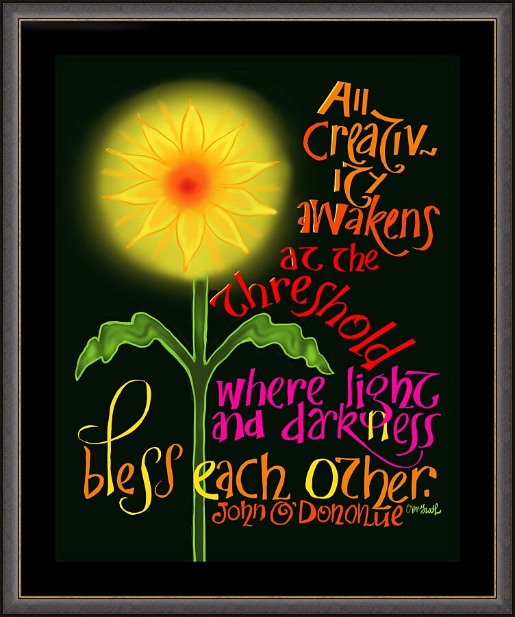 Wall Frame Espresso - All Creativity Awakens by M. McGrath