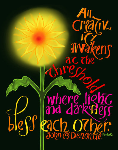 Wall Frame Black, Matted - All Creativity Awakens by M. McGrath