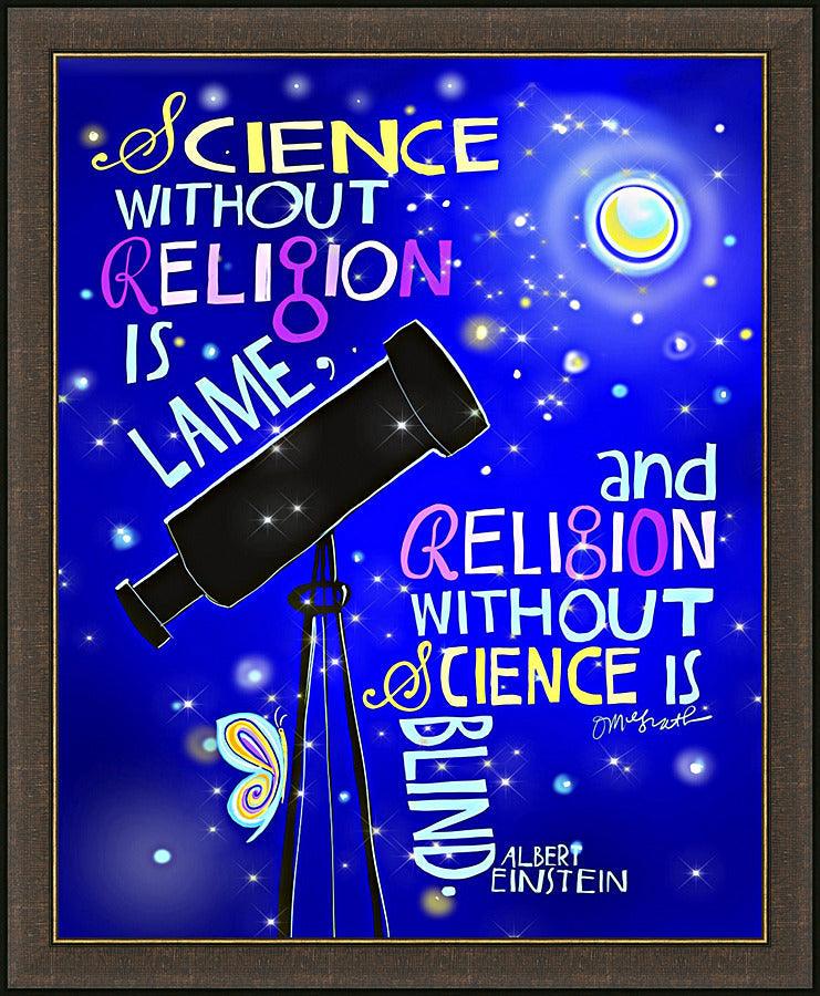Wall Frame Espresso - Albert Einstein Saying by Br. Mickey McGrath, OSFS - Trinity Stores