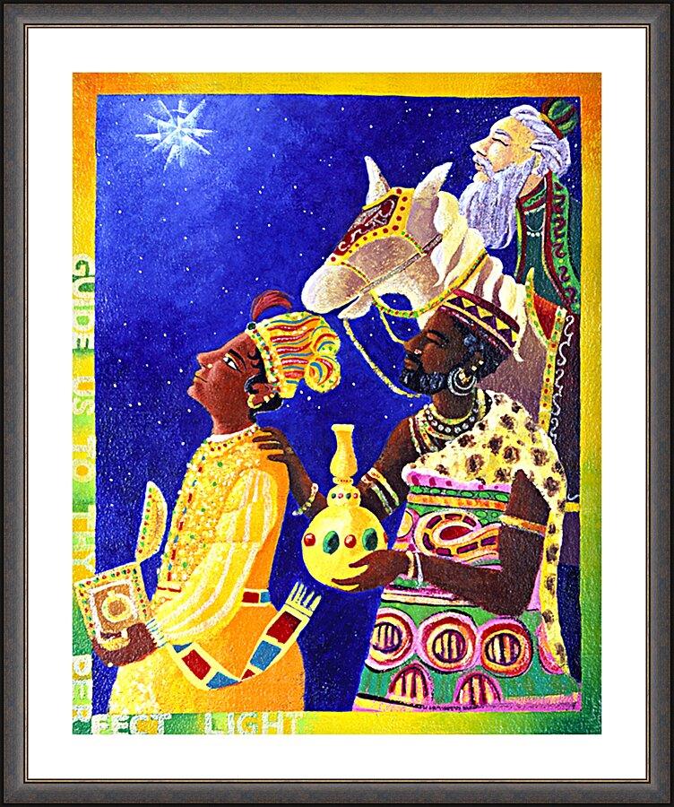Wall Frame Espresso, Matted - Magi by Br. Mickey McGrath, OSFS - Trinity Stores