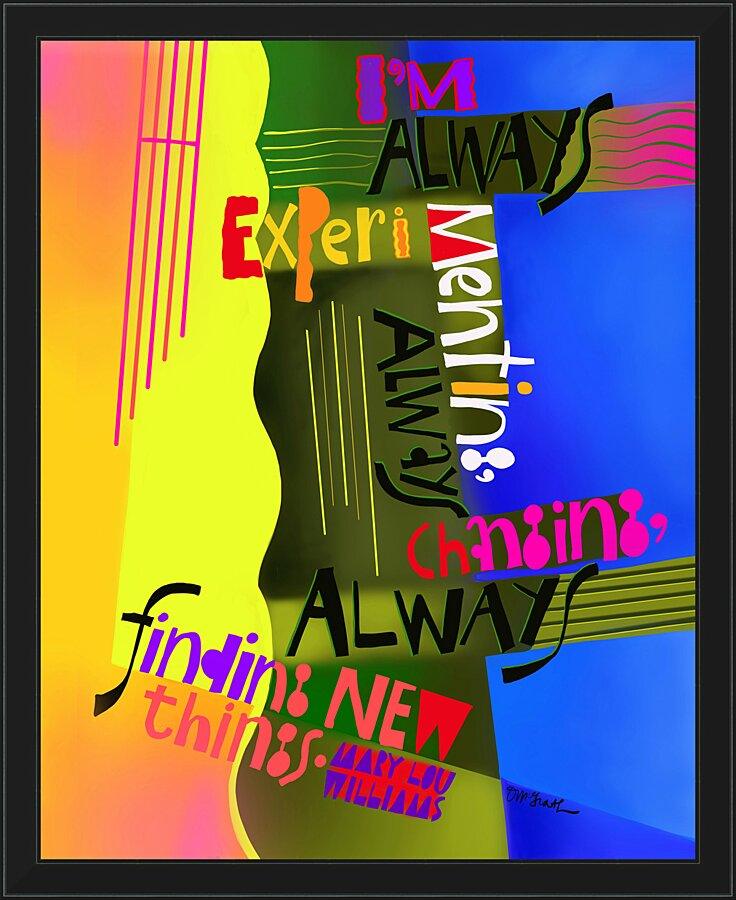 Wall Frame Black - Always Experimenting by Br. Mickey McGrath, OSFS - Trinity Stores