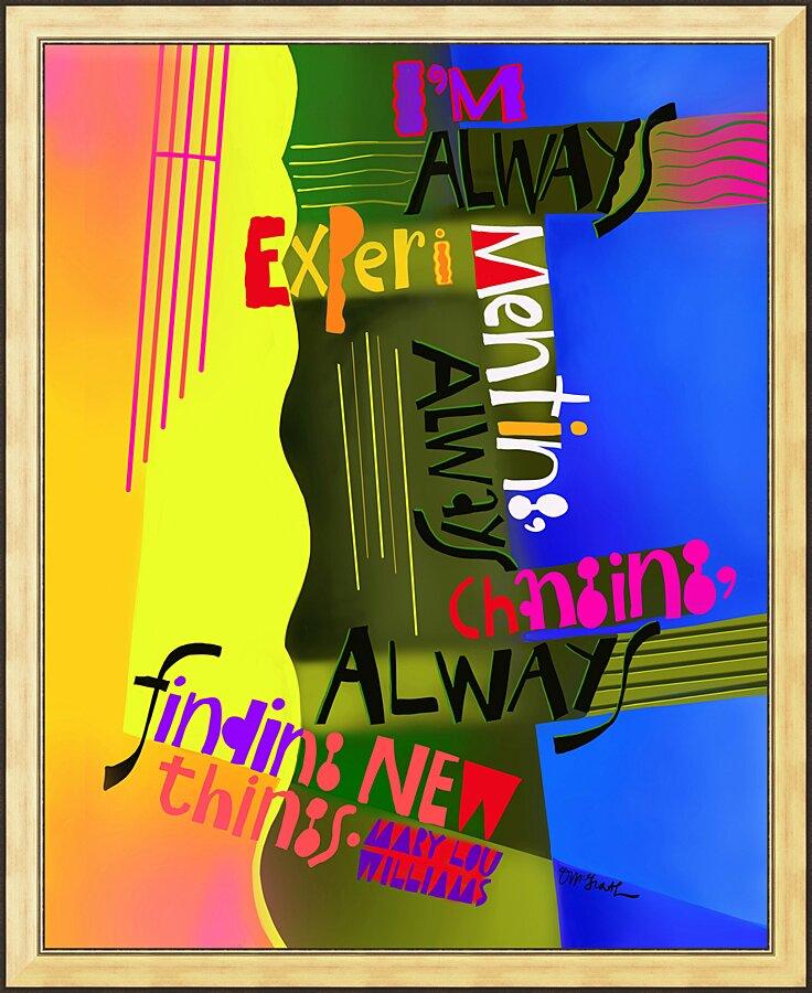 Wall Frame Gold - Always Experimenting by Br. Mickey McGrath, OSFS - Trinity Stores