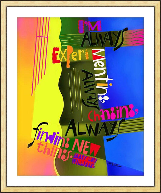 Wall Frame Gold, Matted - Always Experimenting by Br. Mickey McGrath, OSFS - Trinity Stores
