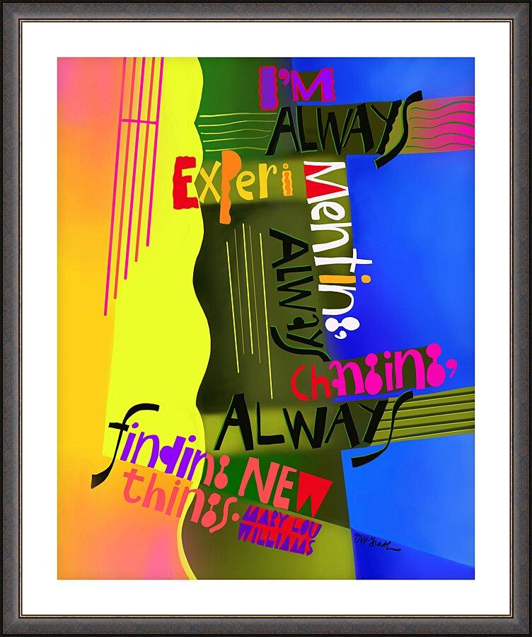 Wall Frame Espresso, Matted - Always Experimenting by Br. Mickey McGrath, OSFS - Trinity Stores