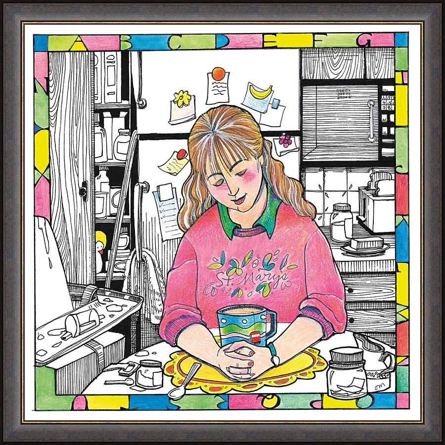 Wall Frame Espresso - St. Anna the Prophetess by Br. Mickey McGrath, OSFS - Trinity Stores