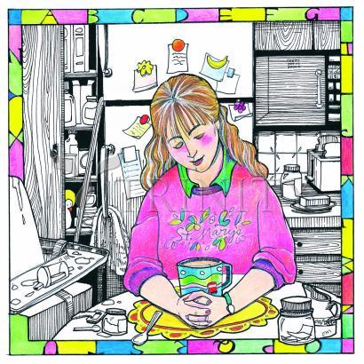 Acrylic Print - St. Anna the Prophetess by Br. Mickey McGrath, OSFS - Trinity Stores