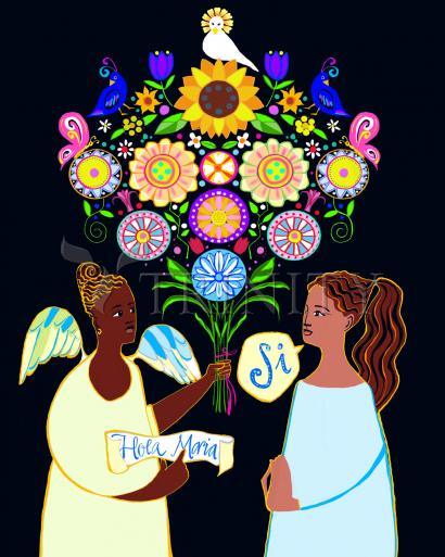 Acrylic Print - Annunciation - Spanish by Br. Mickey McGrath, OSFS - Trinity Stores