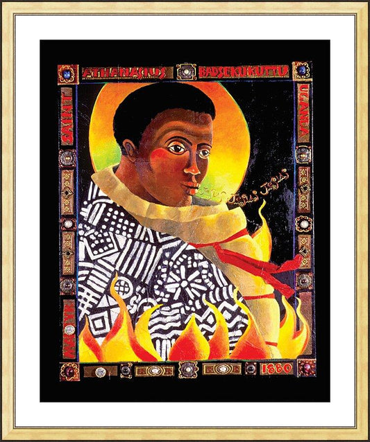 Wall Frame Gold, Matted - St. Athanasius by Br. Mickey McGrath, OSFS - Trinity Stores