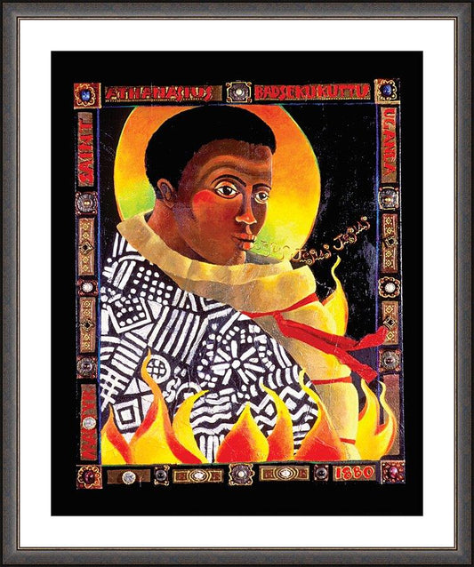 Wall Frame Espresso, Matted - St. Athanasius by Br. Mickey McGrath, OSFS - Trinity Stores