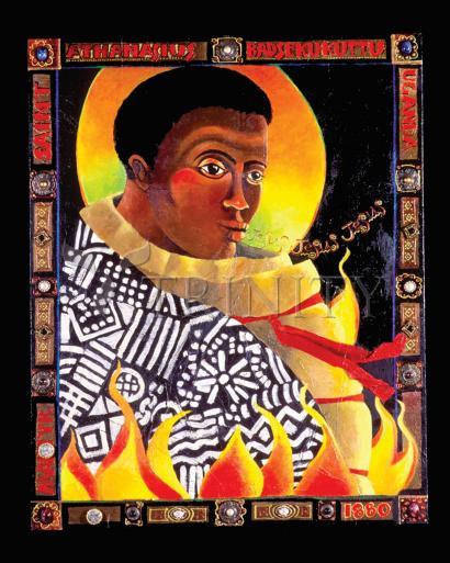 Wall Frame Espresso, Matted - St. Athanasius by Br. Mickey McGrath, OSFS - Trinity Stores