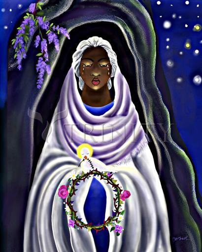 Acrylic Print - Mother Mary at Tomb by Br. Mickey McGrath, OSFS - Trinity Stores