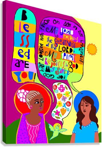 Canvas Print - Visitation - Blessed Are You by Br. Mickey McGrath, OSFS - Trinity Stores