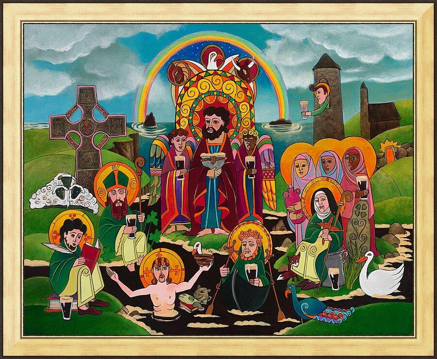 Wall Frame Gold - St. Brigid's Lake of Beer by Br. Mickey McGrath, OSFS - Trinity Stores