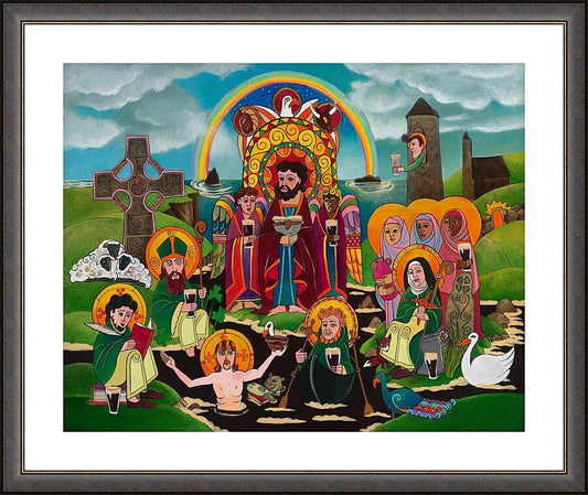Wall Frame Espresso, Matted - St. Brigid's Lake of Beer by Br. Mickey McGrath, OSFS - Trinity Stores