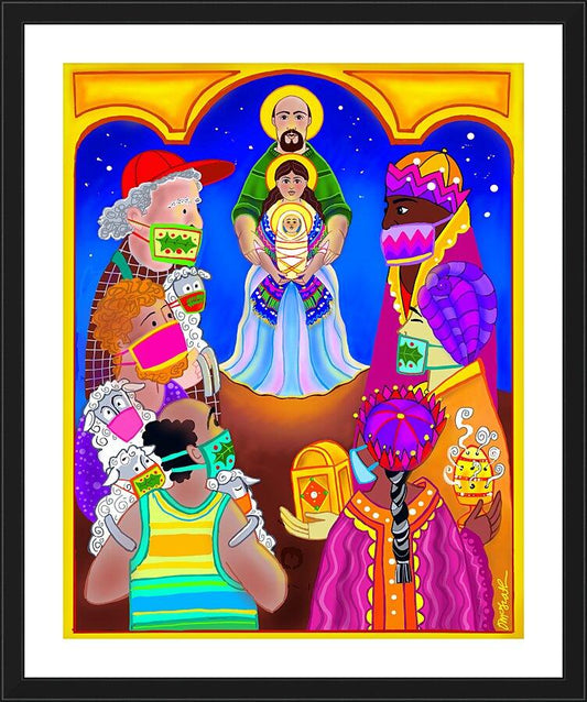 Wall Frame Black, Matted - Beneath the Masks by Br. Mickey McGrath, OSFS - Trinity Stores