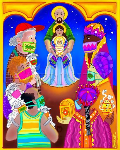 Wall Frame Gold, Matted - Beneath the Masks by Br. Mickey McGrath, OSFS - Trinity Stores