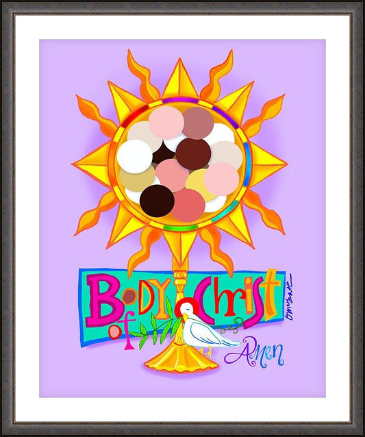 Wall Frame Espresso, Matted - Body of Christ by Br. Mickey McGrath, OSFS - Trinity Stores