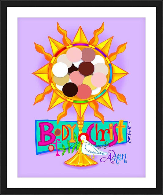 Wall Frame Black, Matted - Body of Christ by Br. Mickey McGrath, OSFS - Trinity Stores