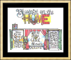 Wall Frame Gold - Blessings on the Home by M. McGrath