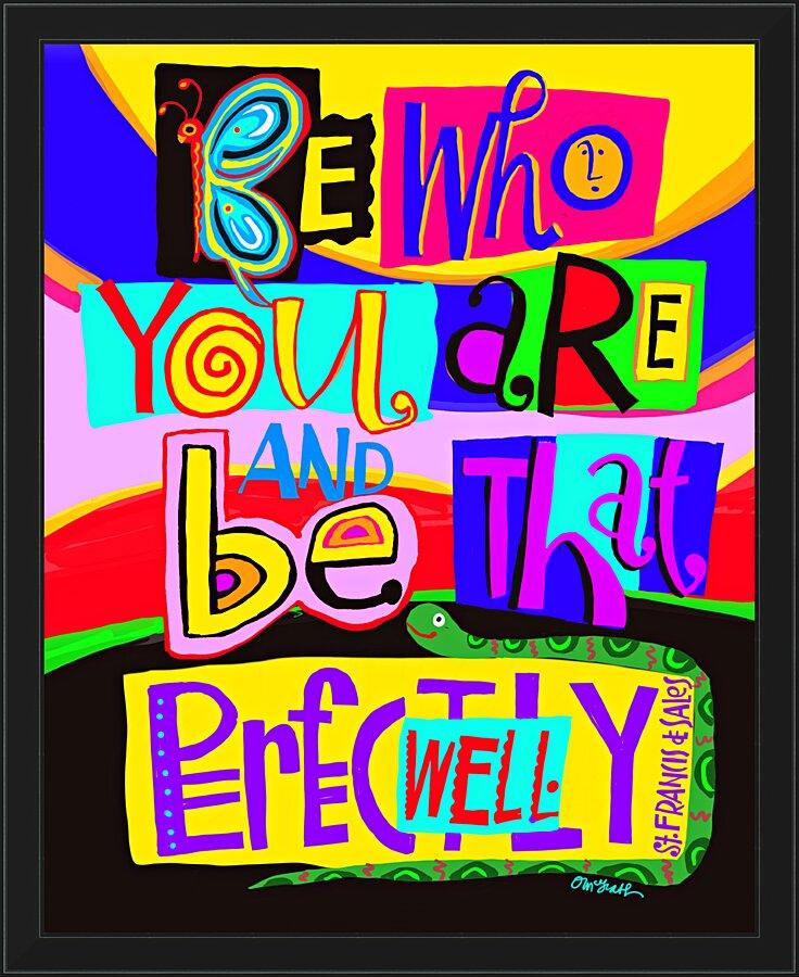Wall Frame Black - Be Who You Are by Br. Mickey McGrath, OSFS - Trinity Stores