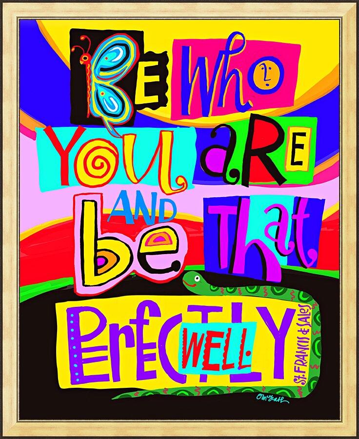 Wall Frame Gold - Be Who You Are by Br. Mickey McGrath, OSFS - Trinity Stores