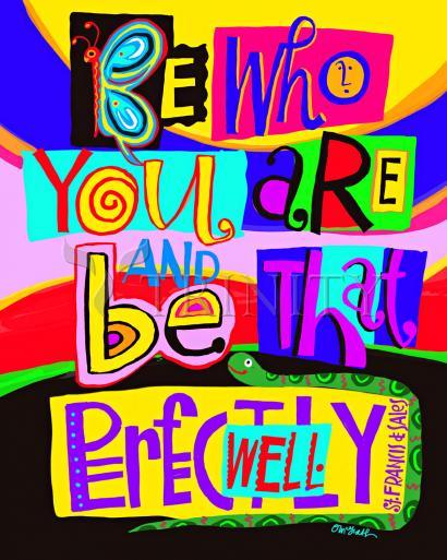 Wall Frame Black, Matted - Be Who You Are by Br. Mickey McGrath, OSFS - Trinity Stores