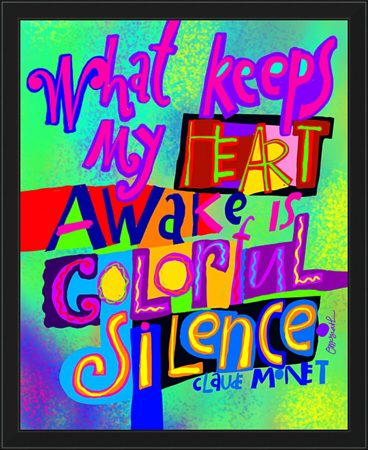 Wall Frame Black - Colorful Silence by M. McGrath