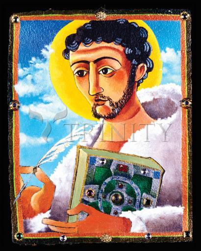 Wall Frame Espresso, Matted - St. Columcill by Br. Mickey McGrath, OSFS - Trinity Stores