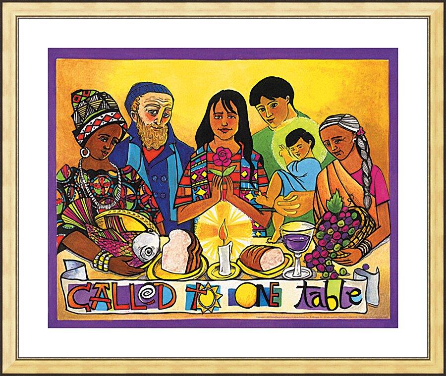 Wall Frame Gold, Matted - Called to One Table by Br. Mickey McGrath, OSFS - Trinity Stores