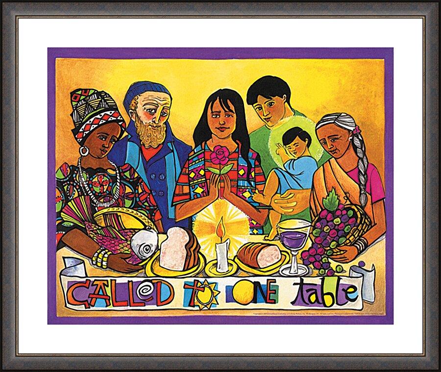 Wall Frame Espresso, Matted - Called to One Table by Br. Mickey McGrath, OSFS - Trinity Stores