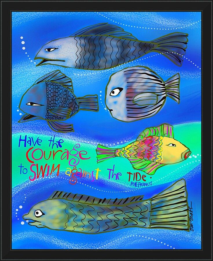 Wall Frame Black - Have the Courage by Br. Mickey McGrath, OSFS - Trinity Stores