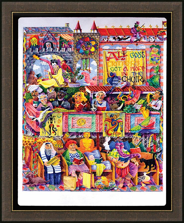 Wall Frame Espresso - All God's Critters Got a Place in the Choir by Br. Mickey McGrath, OSFS - Trinity Stores