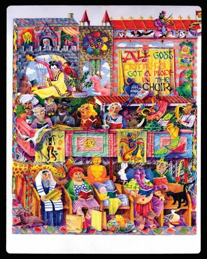 Acrylic Print - All God's Critters Got a Place in the Choir by Br. Mickey McGrath, OSFS - Trinity Stores