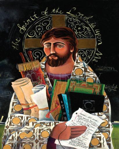 Wall Frame Espresso, Matted - Christ the Teacher by M. McGrath