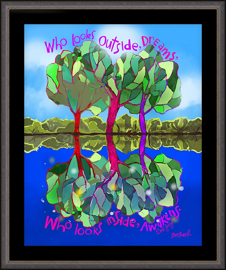 Wall Frame Espresso - Dreams and Awakenings by M. McGrath