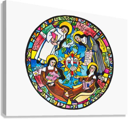 Canvas Print - Doctors of the Church Mandala by Br. Mickey McGrath, OSFS - Trinity Stores