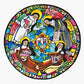Wall Frame Black, Matted - Doctors of the Church Mandala by Br. Mickey McGrath, OSFS - Trinity Stores