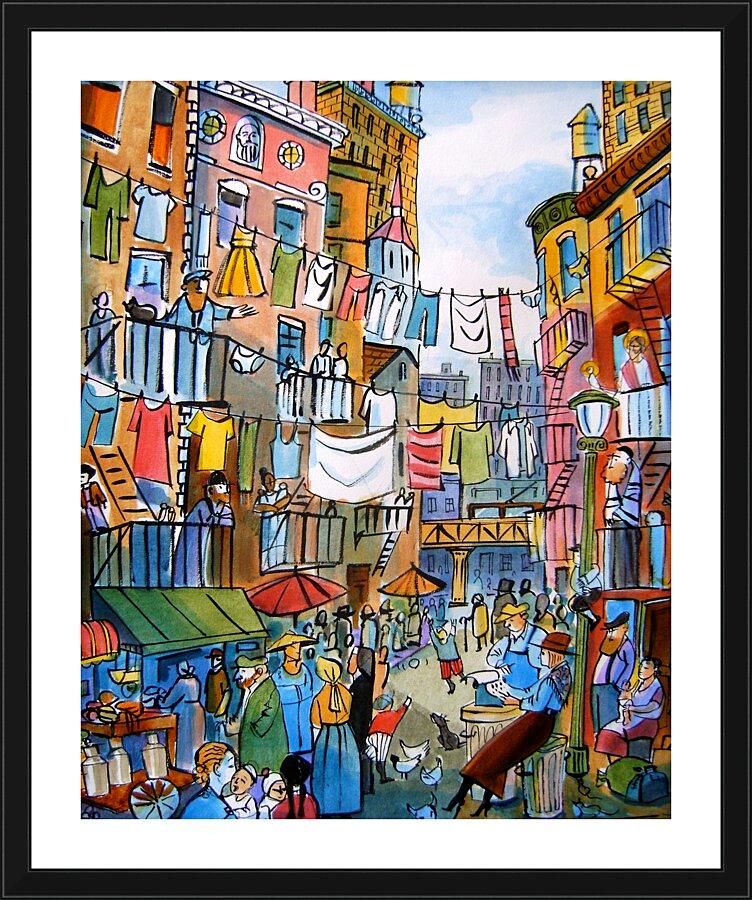 Wall Frame Black, Matted - Dorothy Day Lower Eastside by Br. Mickey McGrath, OSFS - Trinity Stores