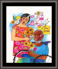 Wall Frame Espresso - Life and Dignity of the Human Person by M. McGrath