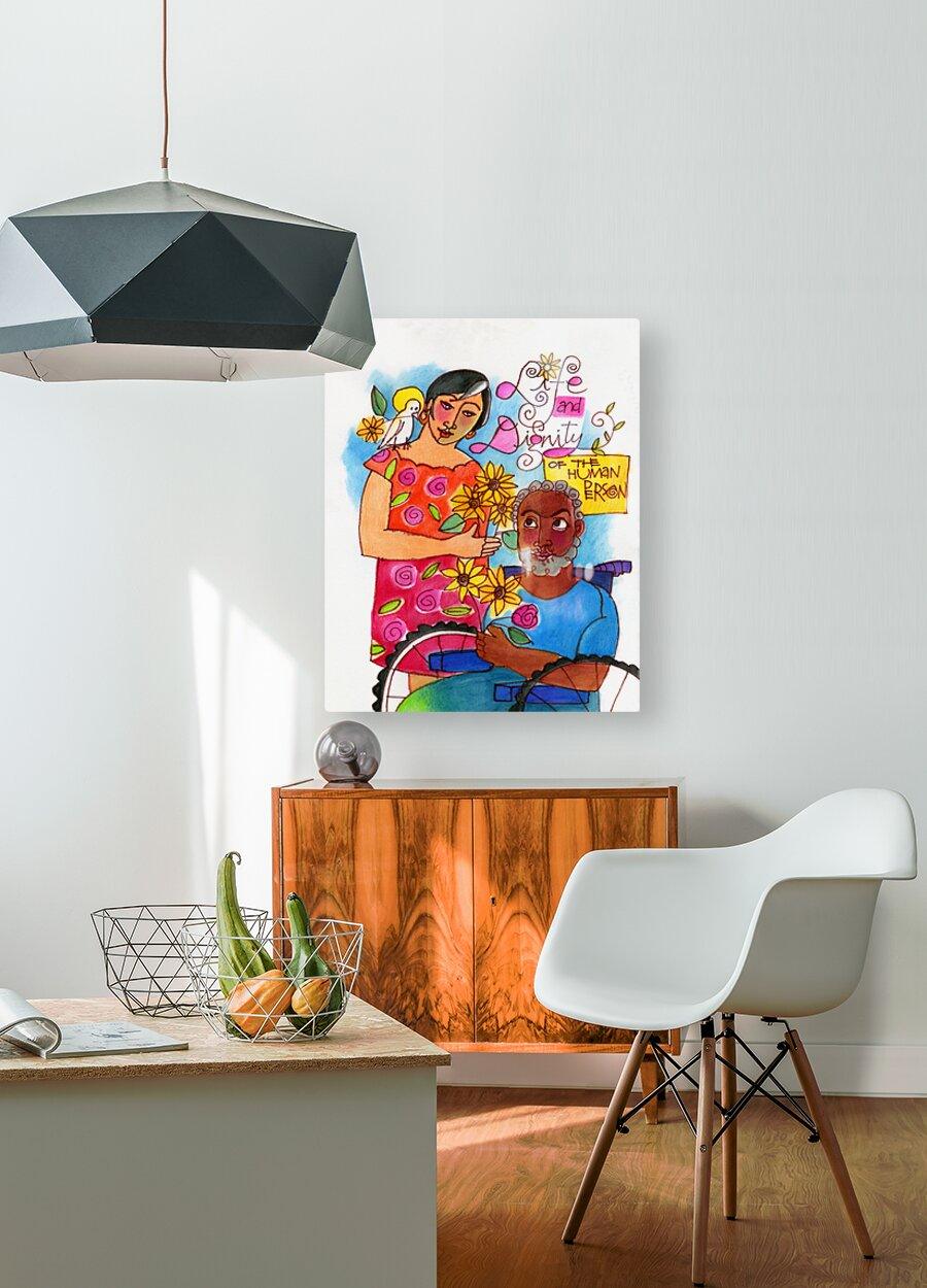 Metal Print - Life and Dignity of the Human Person by Br. Mickey McGrath, OSFS - Trinity Stores