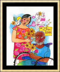 Wall Frame Gold - Life and Dignity of the Human Person by M. McGrath