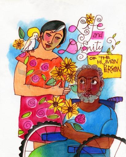 Canvas Print - Life and Dignity of the Human Person by Br. Mickey McGrath, OSFS - Trinity Stores