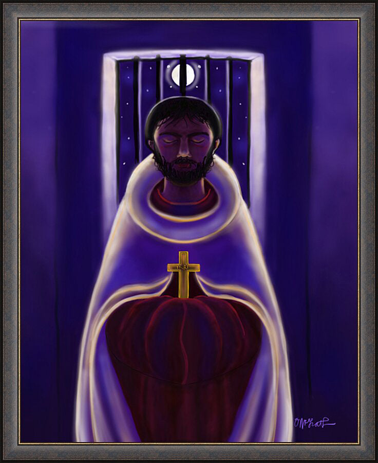 Wall Frame Espresso - St. John of the Cross - Dark Night of the Soul by M. McGrath