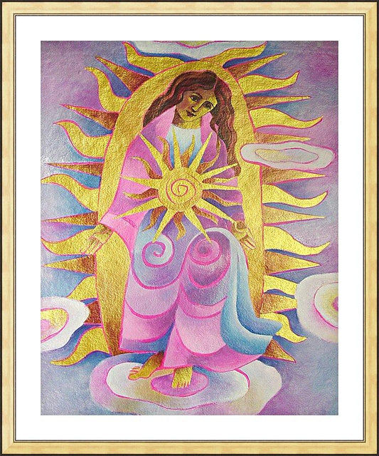 Wall Frame Gold, Matted - Mary, Dawn on High by Br. Mickey McGrath, OSFS - Trinity Stores