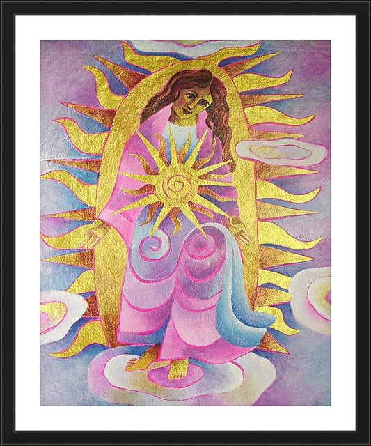 Wall Frame Black, Matted - Mary, Dawn on High by Br. Mickey McGrath, OSFS - Trinity Stores
